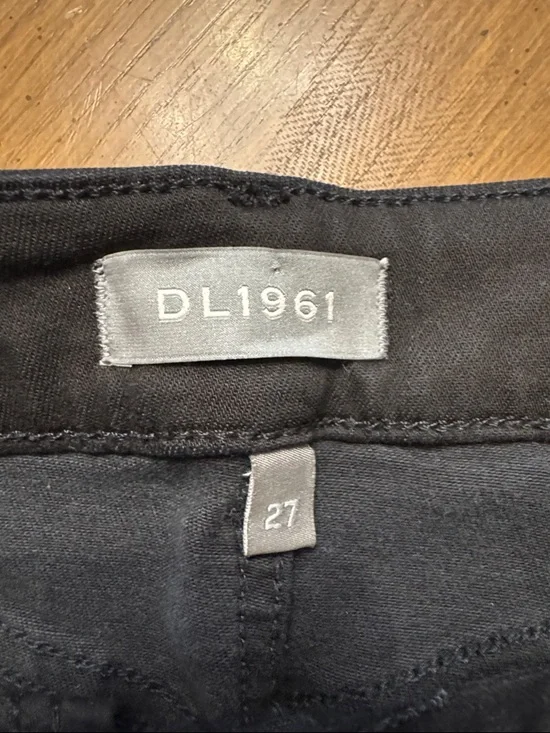DL1961 Florence 27 Instasculpt Cropped Black Hail 26” inseam - Picture 3 of 10